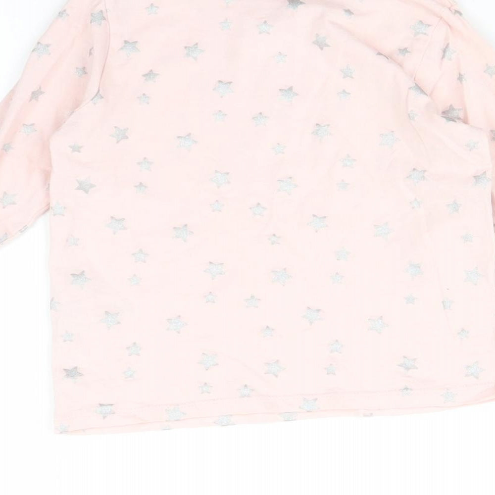 George Girls Pink   Basic T-Shirt Size 4-5 Years  - Star print