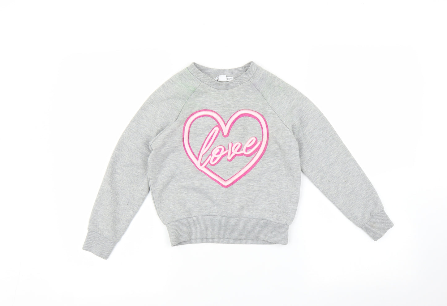 Primark Girls Grey   Pullover Sweatshirt Size 7-8 Years