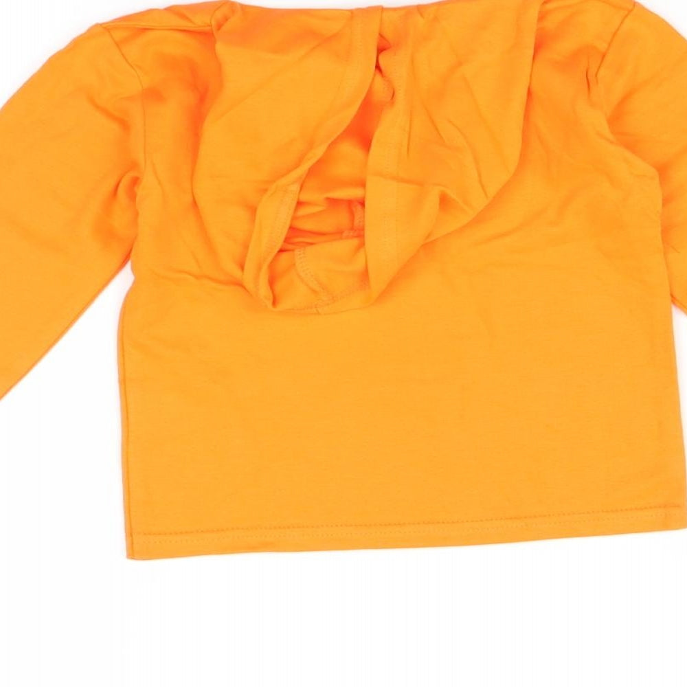 Preworn Boys Orange   Pullover Hoodie Size 2-3 Years