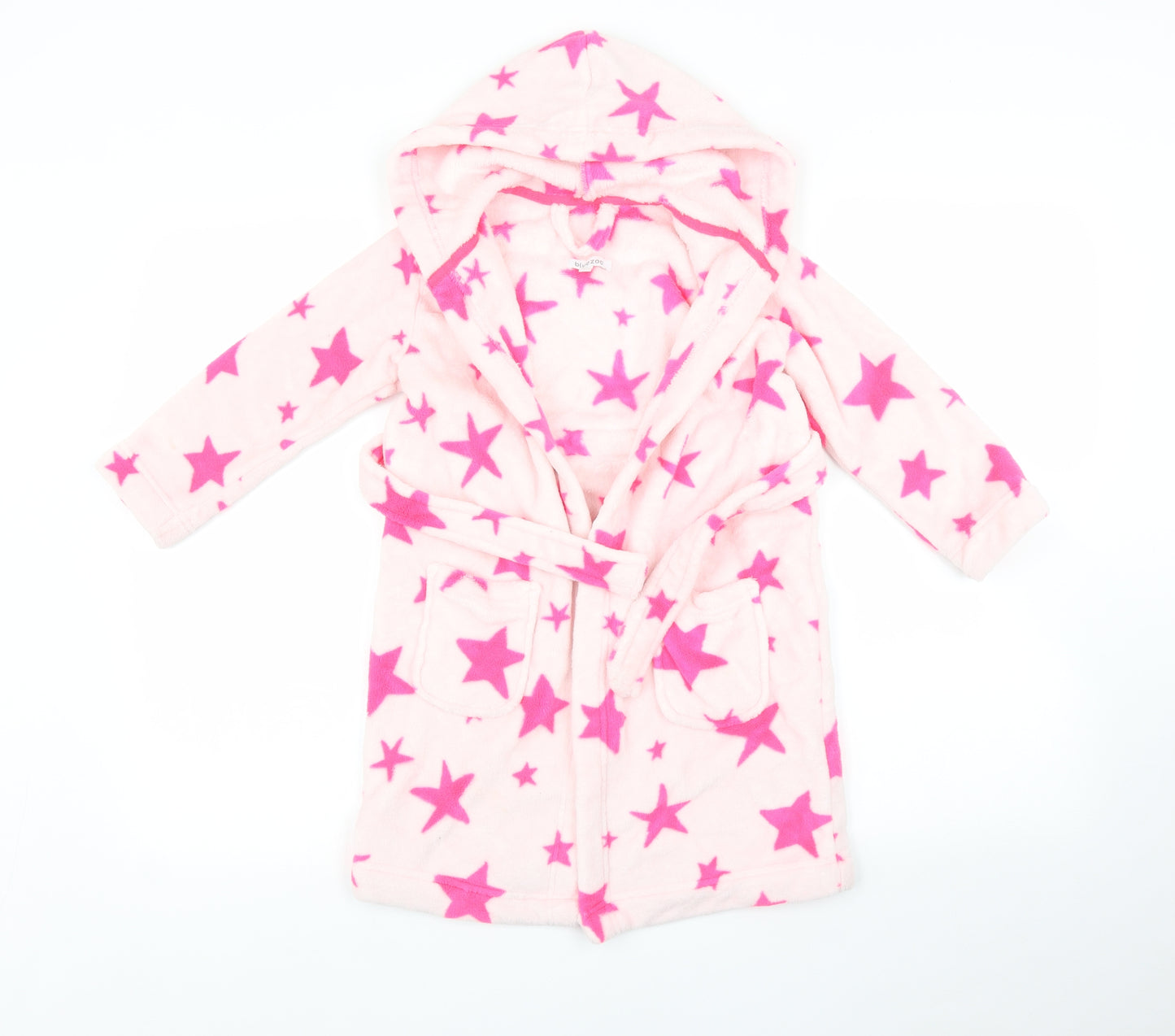 Bluezoo Girls Pink    Robe Size 4-5 Years  - Star print