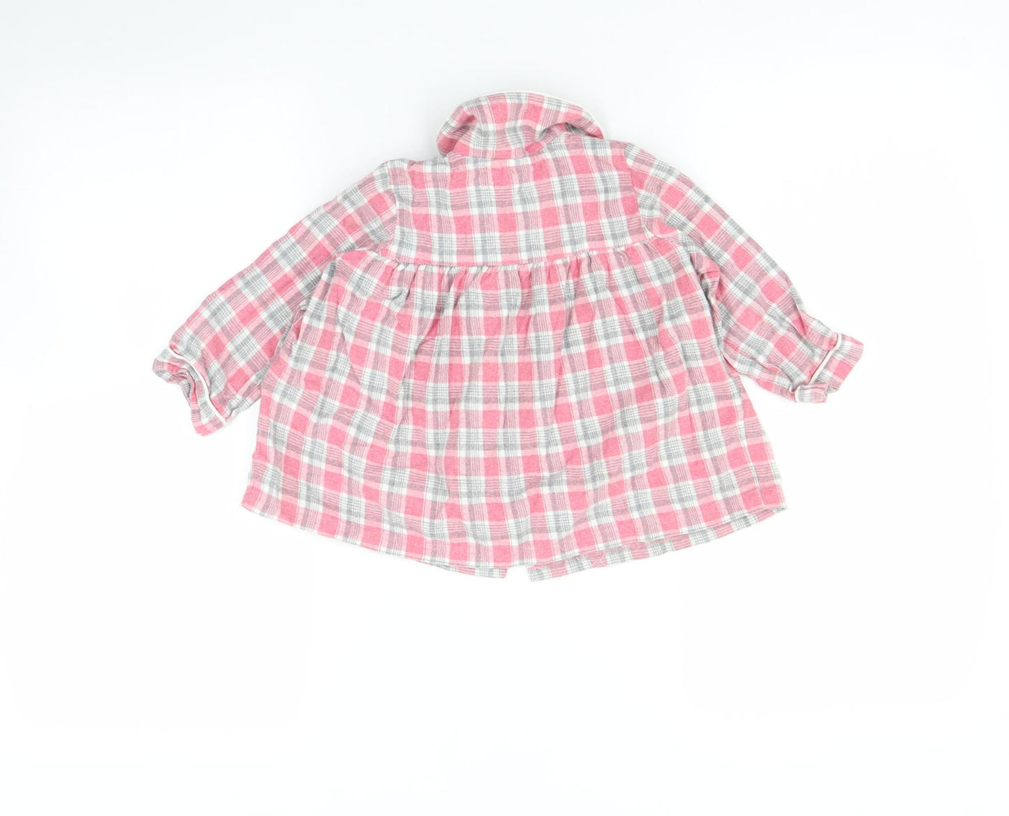Mini vanilla Girls Pink Check   Pyjama Top Size 3-4 Years