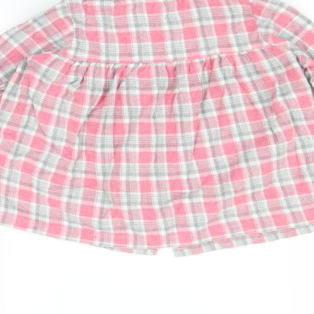 Mini vanilla Girls Pink Check   Pyjama Top Size 3-4 Years