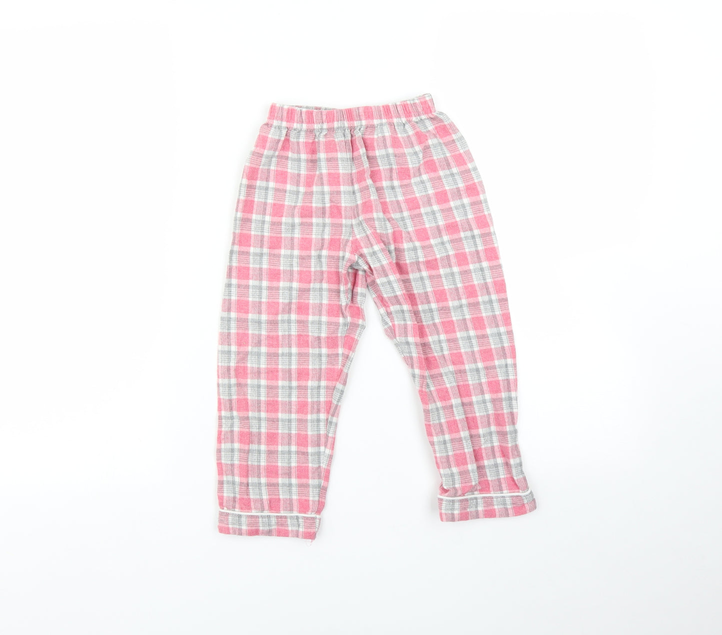 Mini vanilla Girls Pink Check   Pyjama Pants Size 3-4 Years