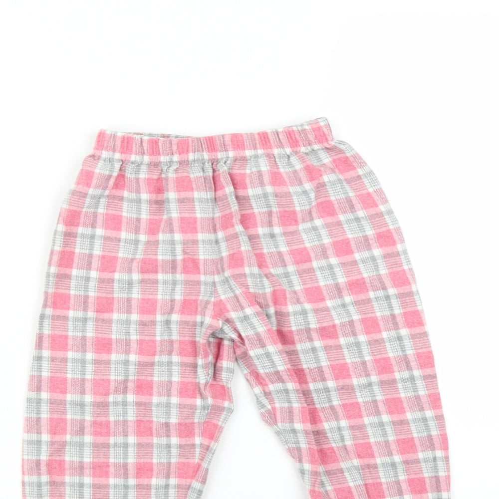 Mini vanilla Girls Pink Check   Pyjama Pants Size 3-4 Years