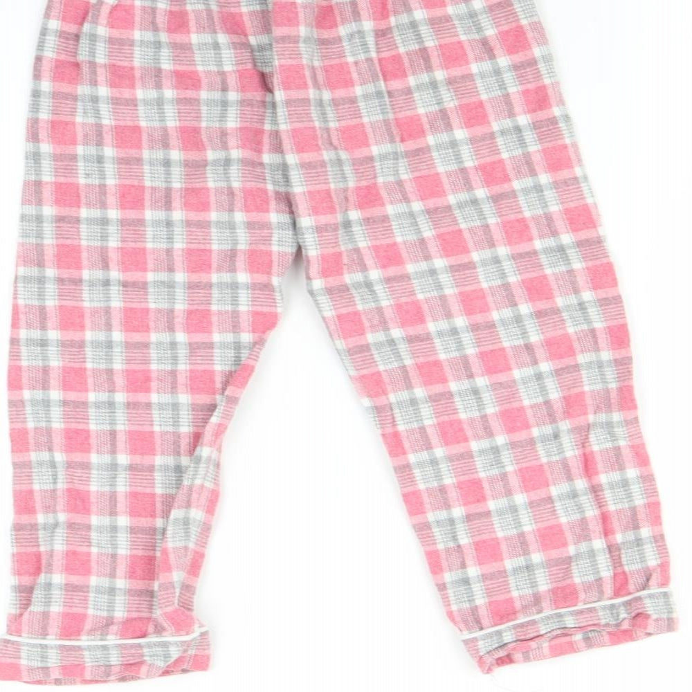 Mini vanilla Girls Pink Check   Pyjama Pants Size 3-4 Years