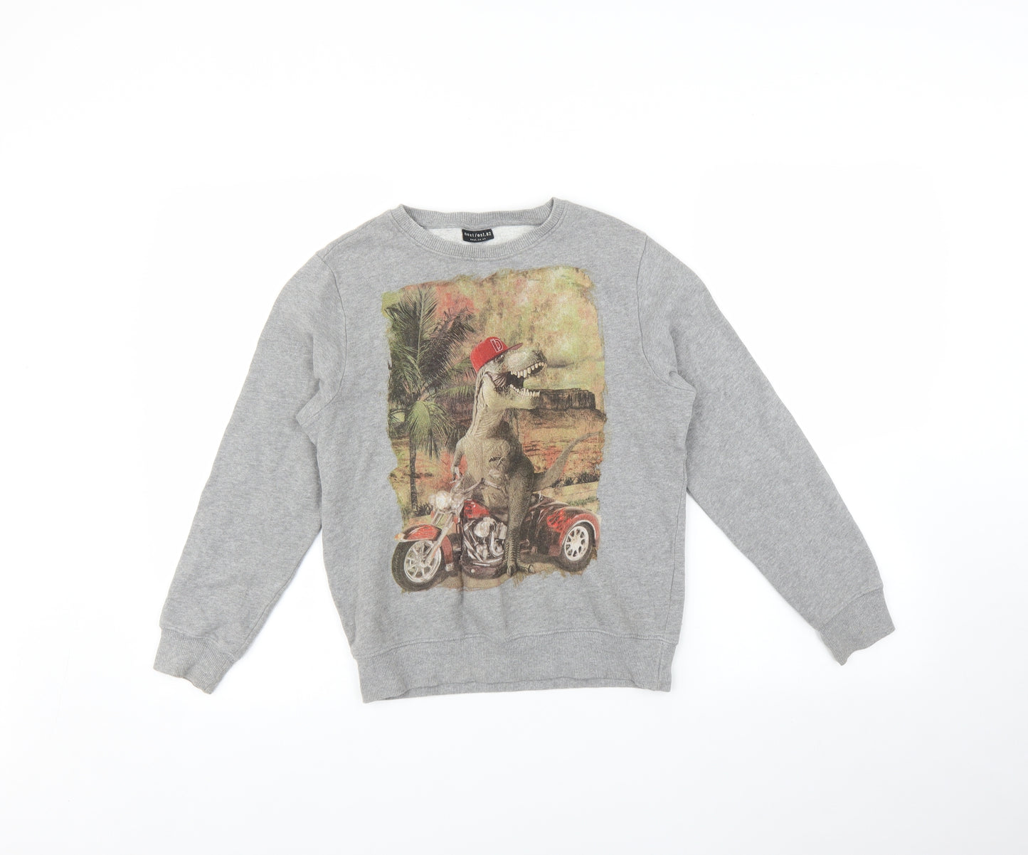 NEXT Boys Grey   Pullover Sweatshirt Size 10 Years  - Dinosaur
