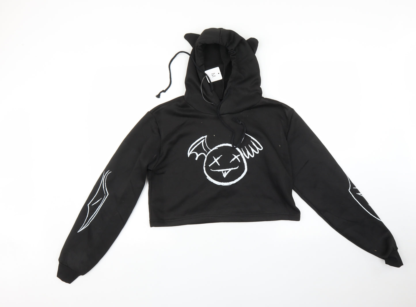 Preworn Womens Black   Pullover Hoodie Size M