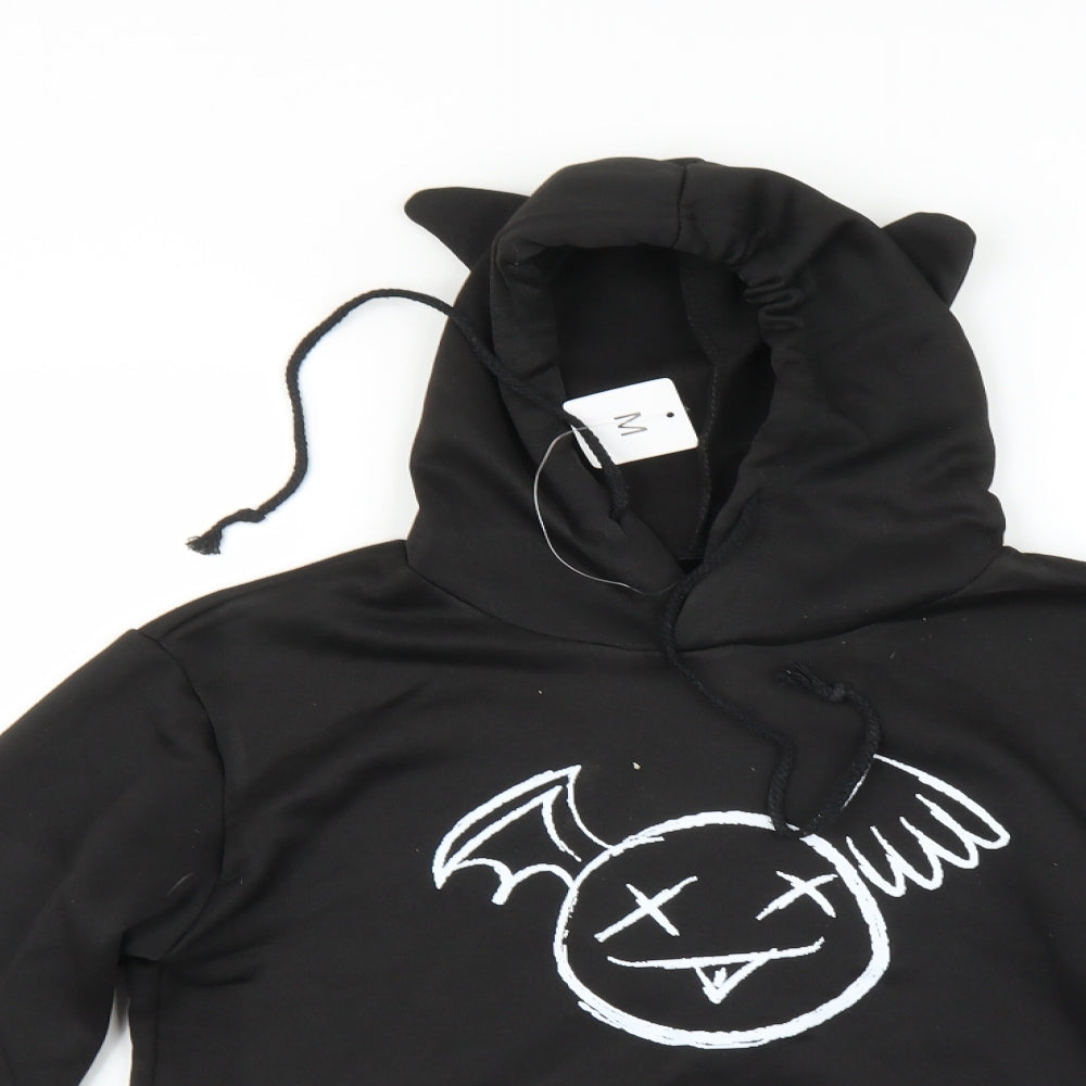 Preworn Womens Black   Pullover Hoodie Size M