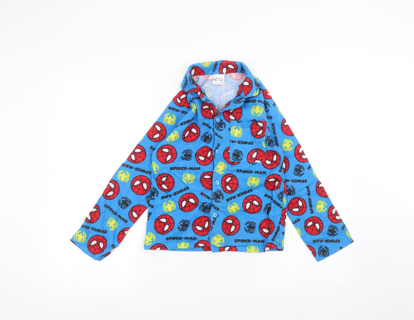 Matalan Boys Blue   Basic Button-Up Size 9-10 Years  - Spider man