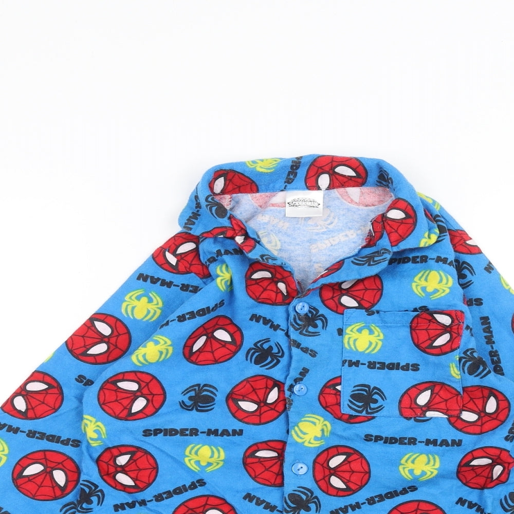 Matalan Boys Blue   Basic Button-Up Size 9-10 Years  - Spider man