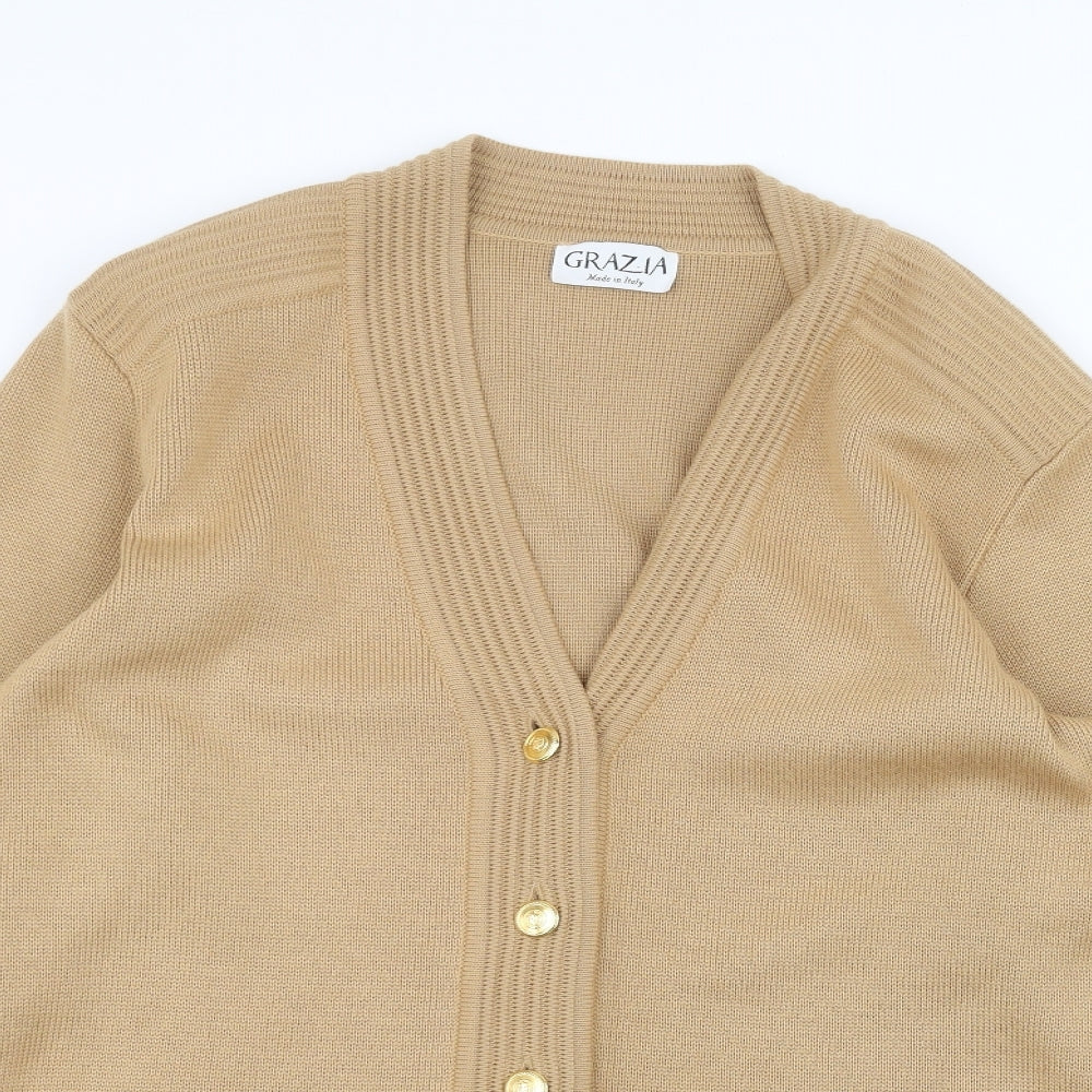 Grazia Womens Beige   Jacket Coatigan Size 12
