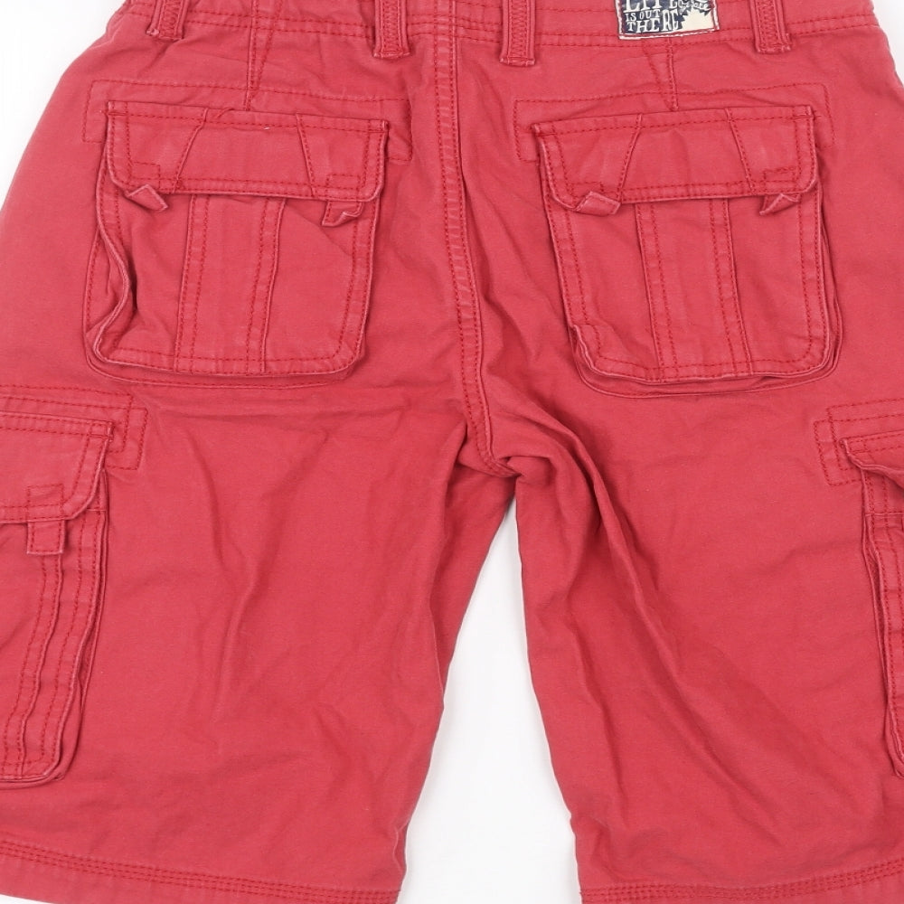 Fat Face Boys Red   Cargo Shorts Size 12-13 Years
