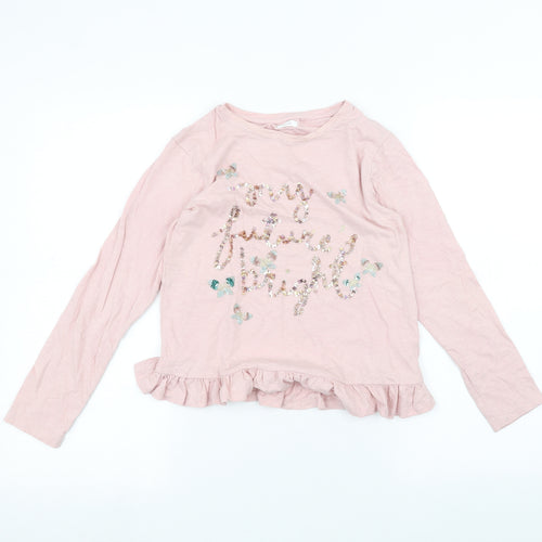 NEXT Girls Pink   Basic T-Shirt Size 10 Years