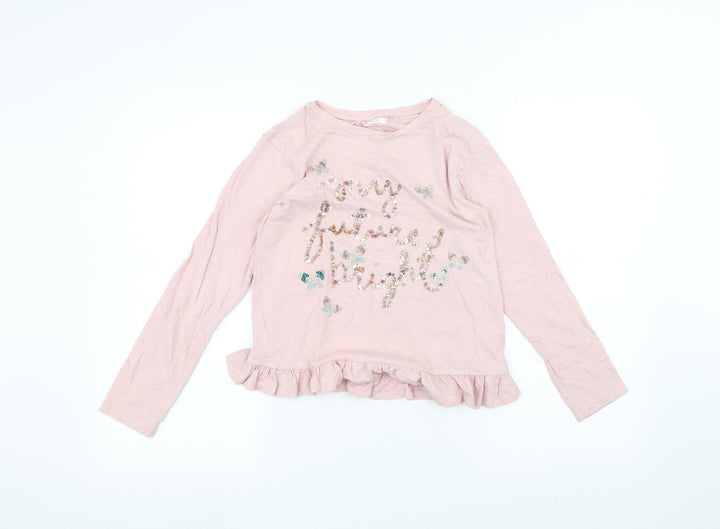 NEXT Girls Pink   Basic T-Shirt Size 10 Years