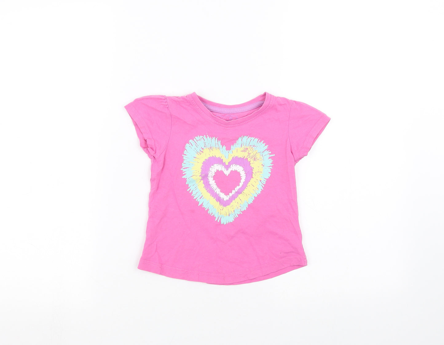 Young Dimension Girls Pink   Basic T-Shirt Size 3-4 Years