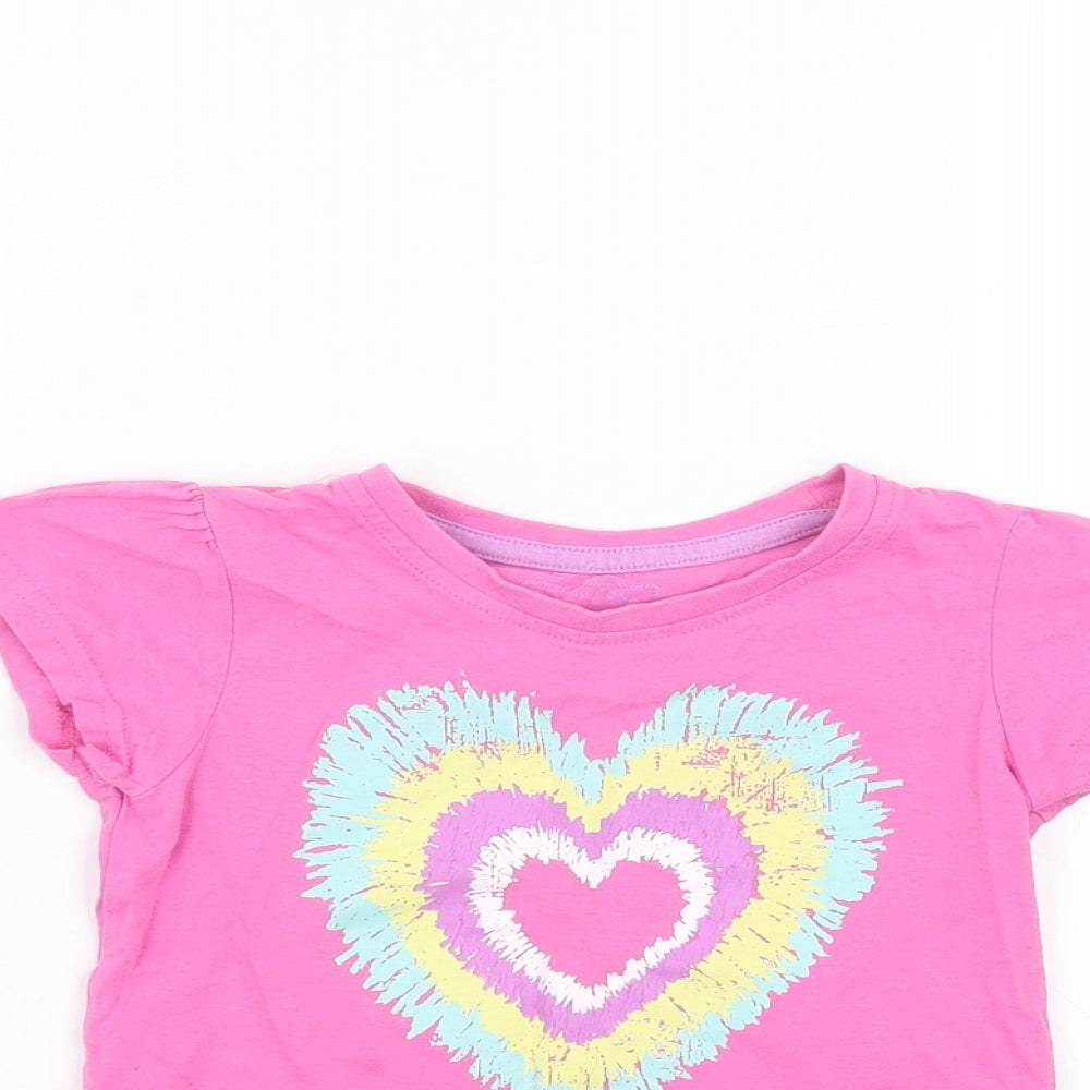 Young Dimension Girls Pink   Basic T-Shirt Size 3-4 Years