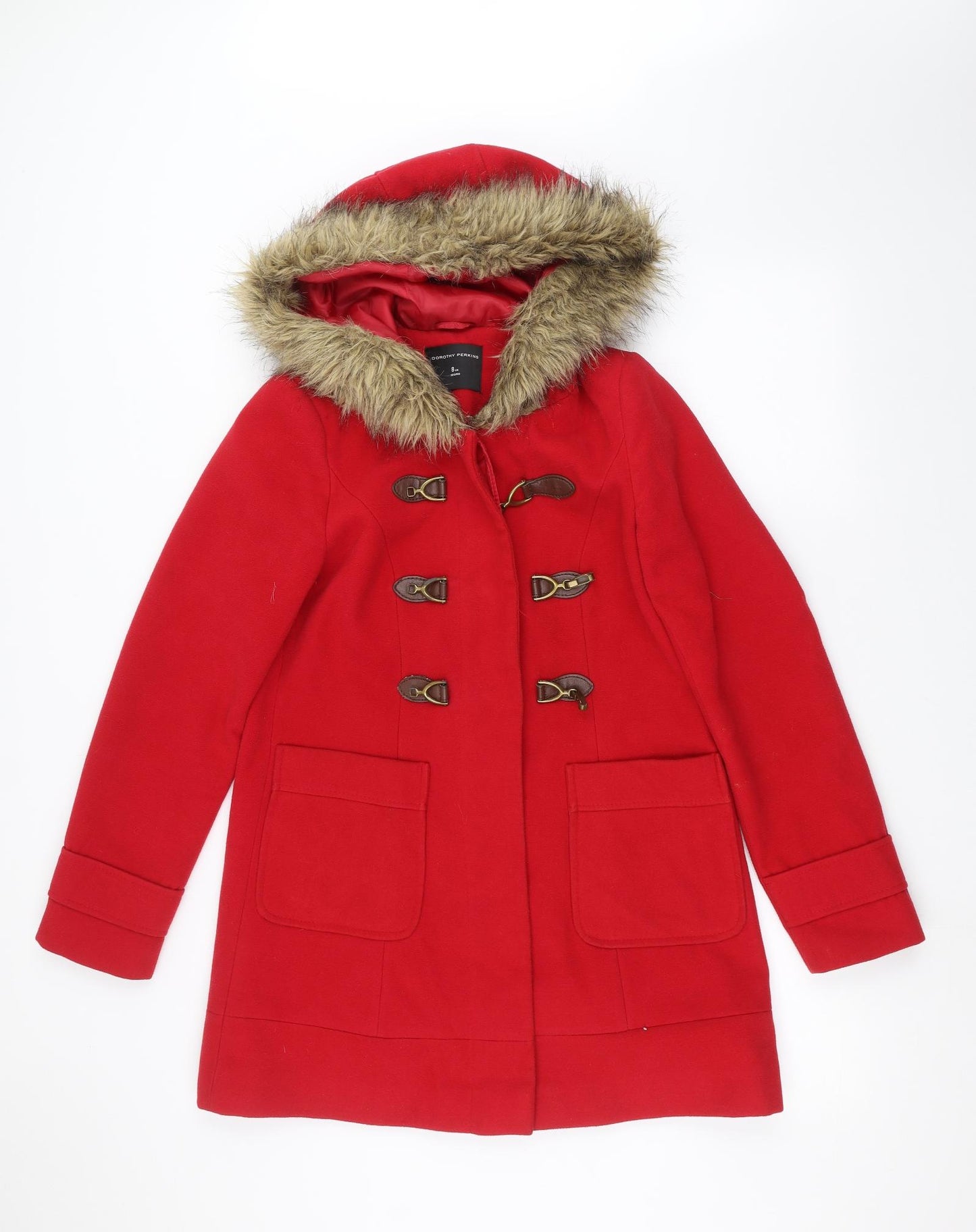 Dorothy Perkins Womens Red   Parka Coat Size 8