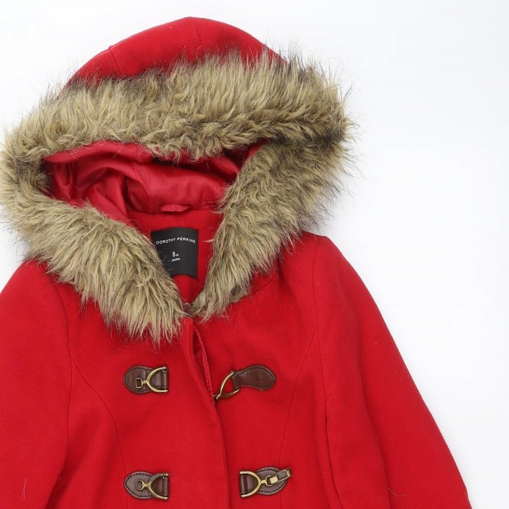 Dorothy Perkins Womens Red   Parka Coat Size 8