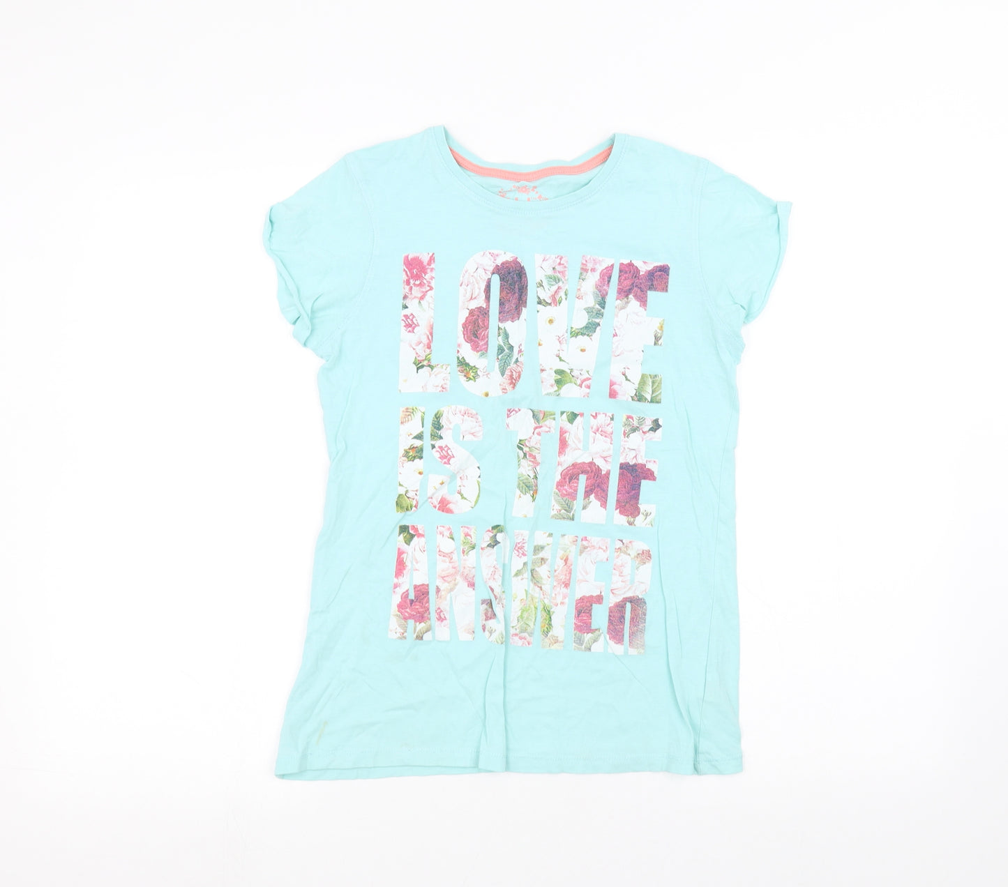 Young Dimension Girls Blue   Basic T-Shirt Size 12-13 Years