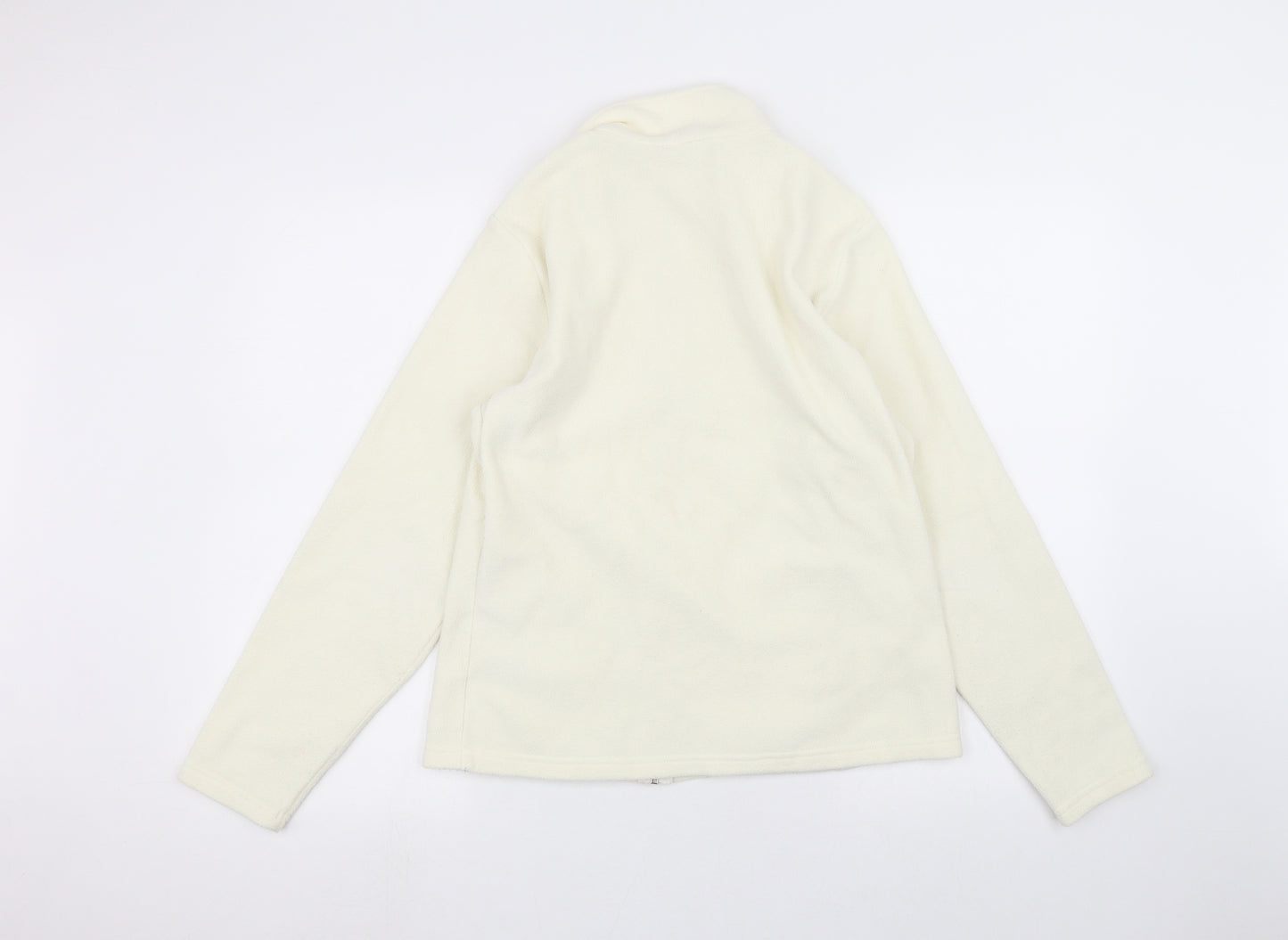 Marks and Spencer Womens White   Full Zip Jumper Size 14