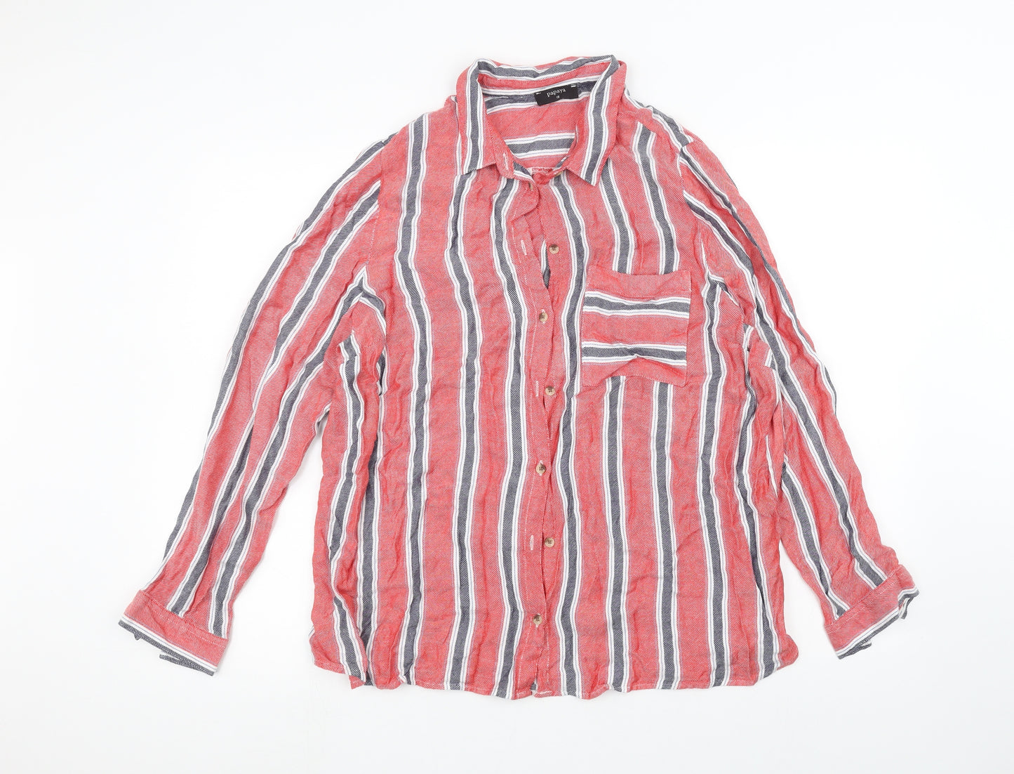 Papaya Mens Red    Dress Shirt Size 18