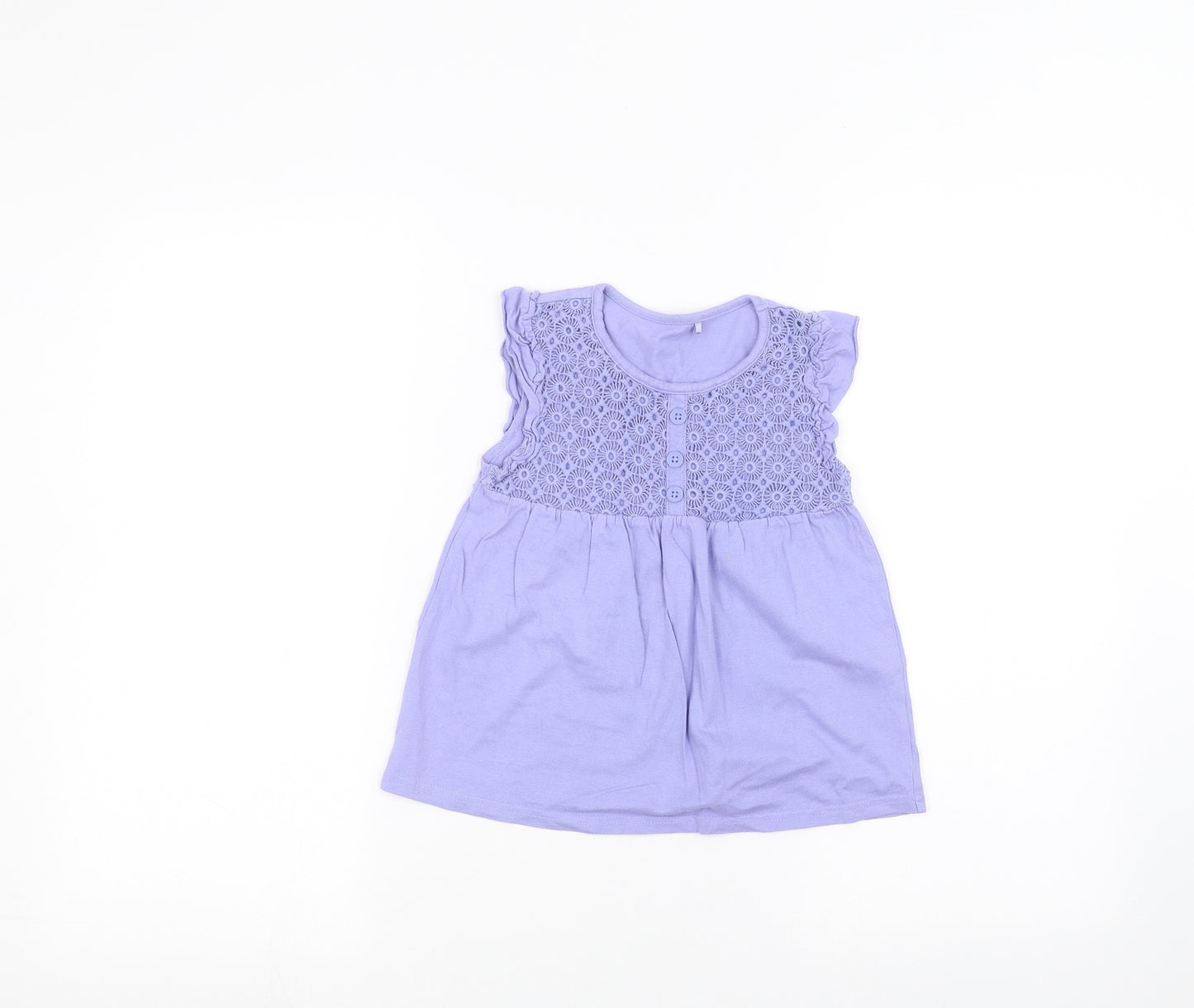 George Girls Purple   Basic T-Shirt Size 4-5 Years