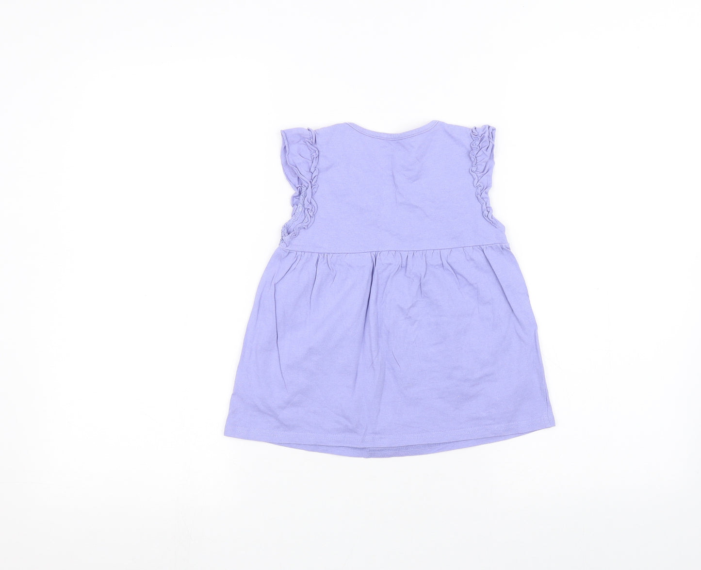 George Girls Purple   Basic T-Shirt Size 4-5 Years