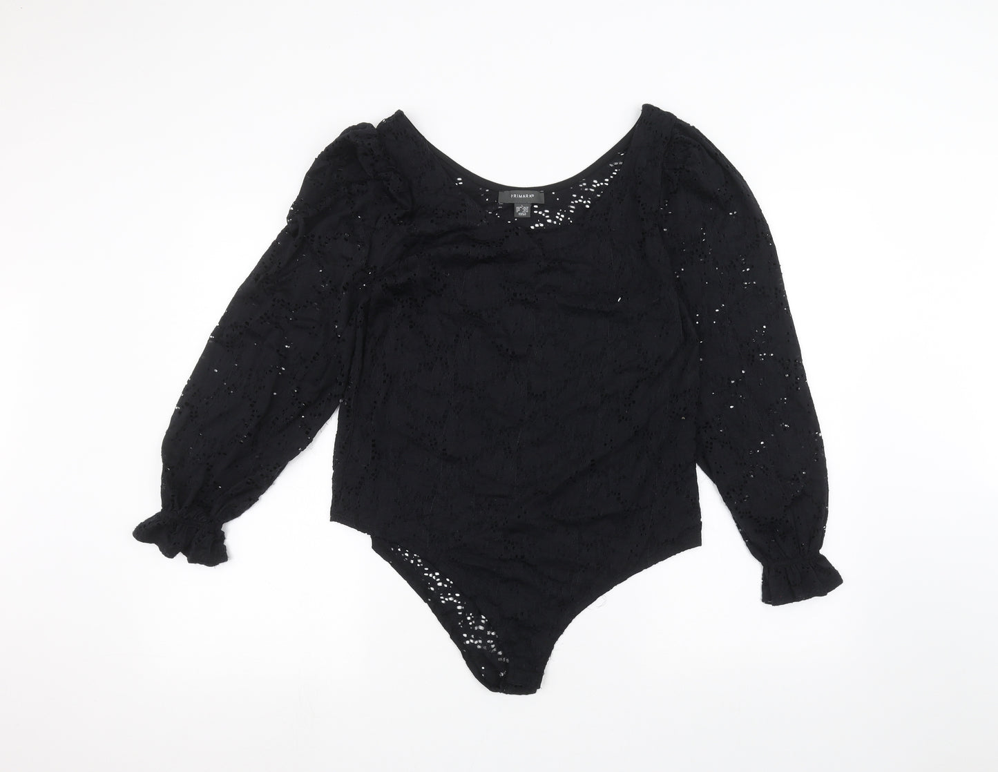 Primark Womens Black   Bodysuit One-Piece Size L