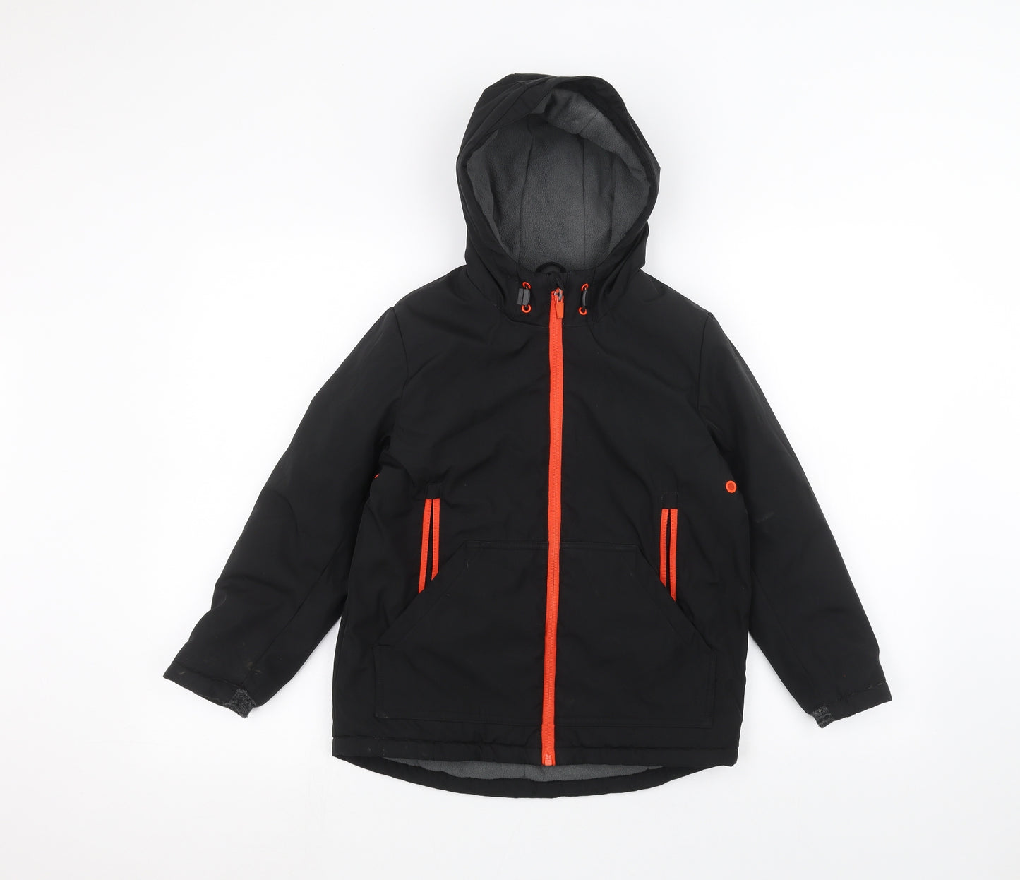 George Boys Black   Parka Coat Size 7-8 Years