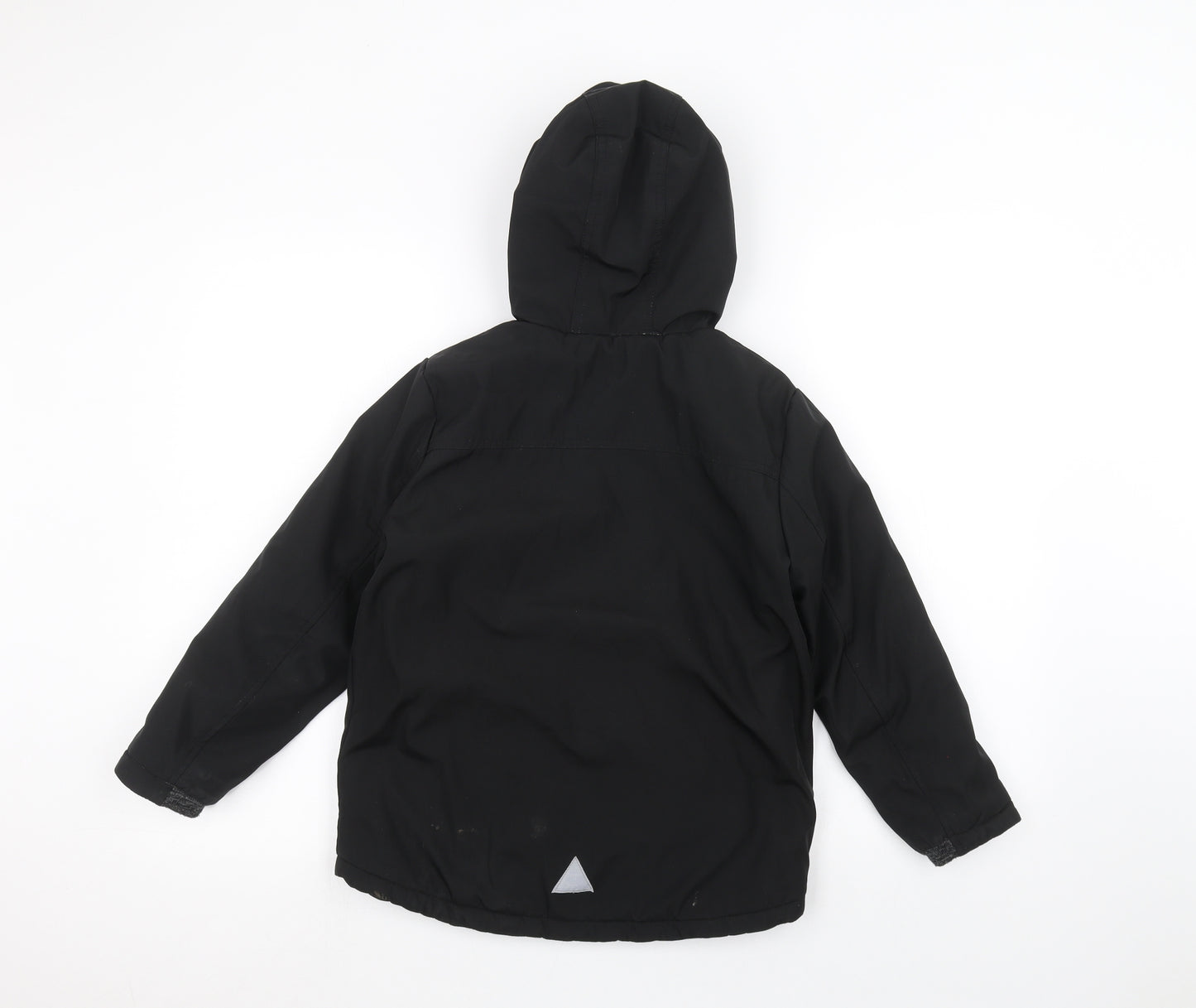 George Boys Black   Parka Coat Size 7-8 Years
