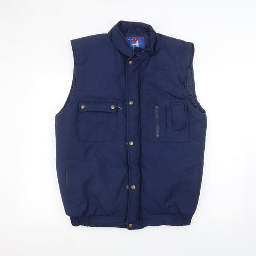 B-warm Mens Blue   Gilet Coat Size M