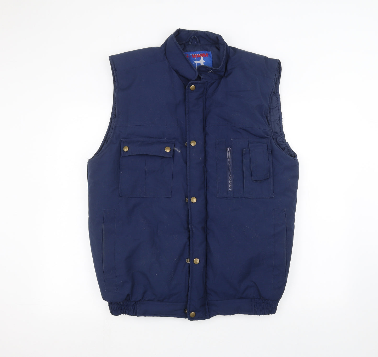 B-warm Mens Blue   Gilet Coat Size M