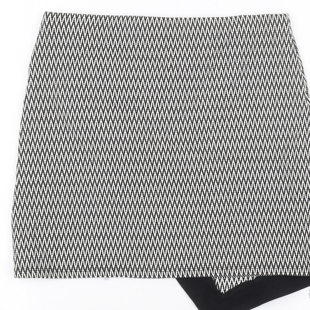 Atmosphere Womens White Striped  Mini Skirt Size 10