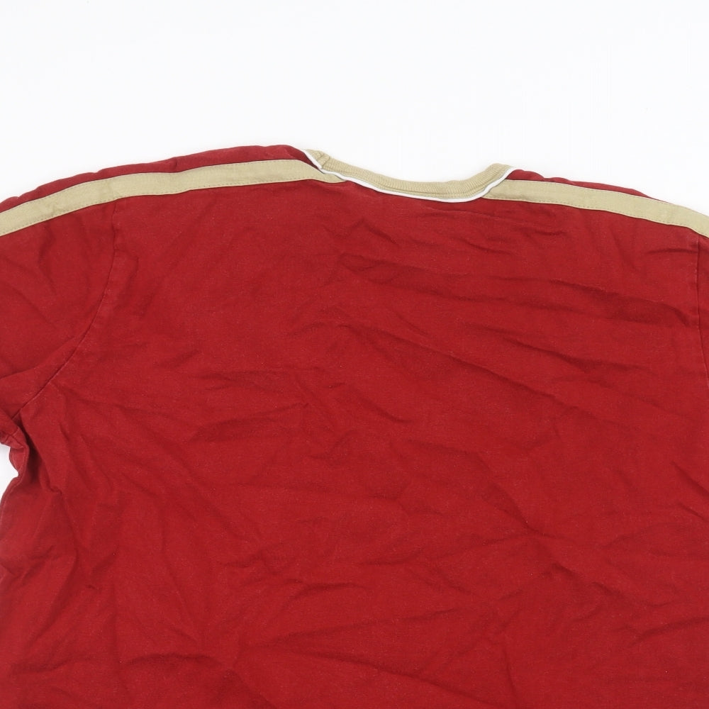 Burton Mens Red    T-Shirt Size L