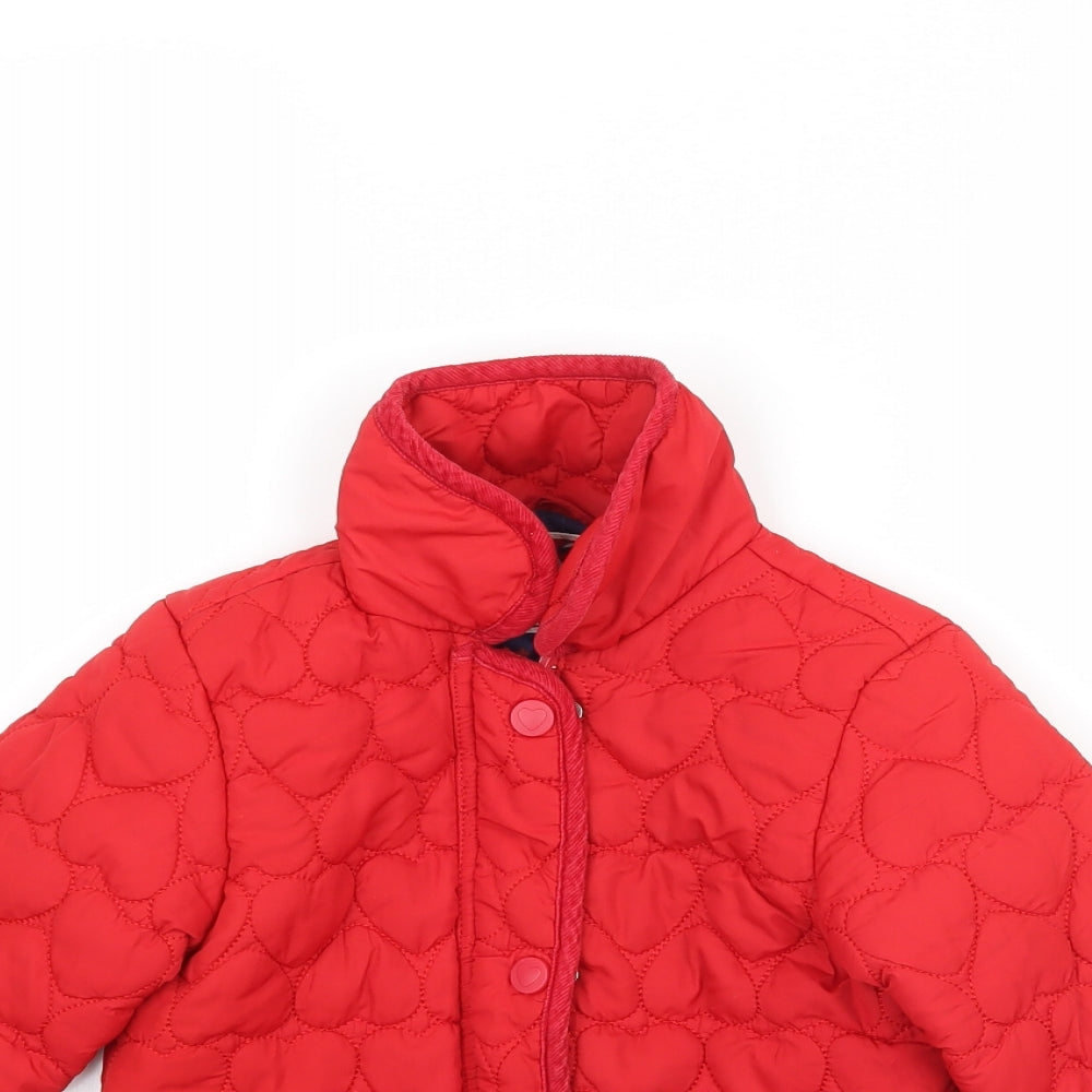Young Dimension Girls Red   Jacket Coat Size 4-5 Years  - Heart