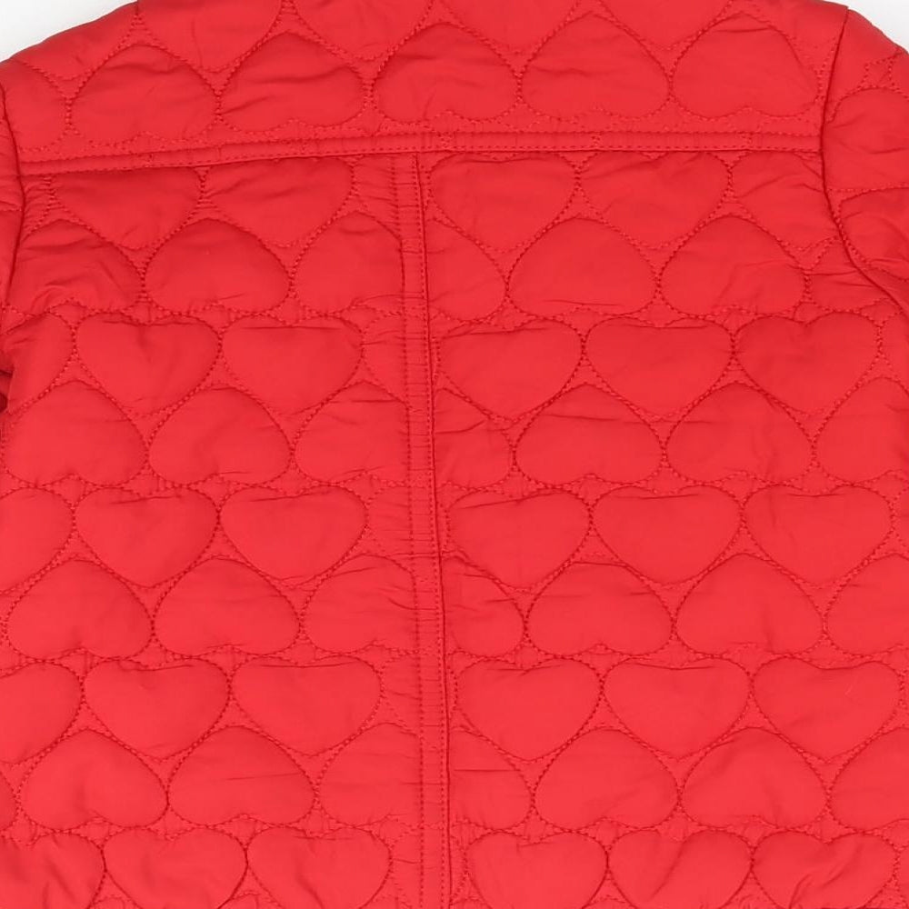 Young Dimension Girls Red   Jacket Coat Size 4-5 Years  - Heart