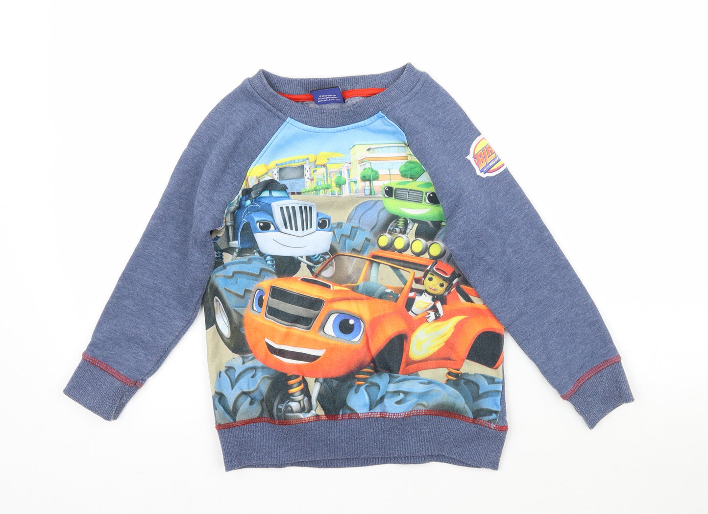 Nickelodeon Boys Blue   Pullover Sweatshirt Size 5-6 Years  - Blaze and the Monster Machines
