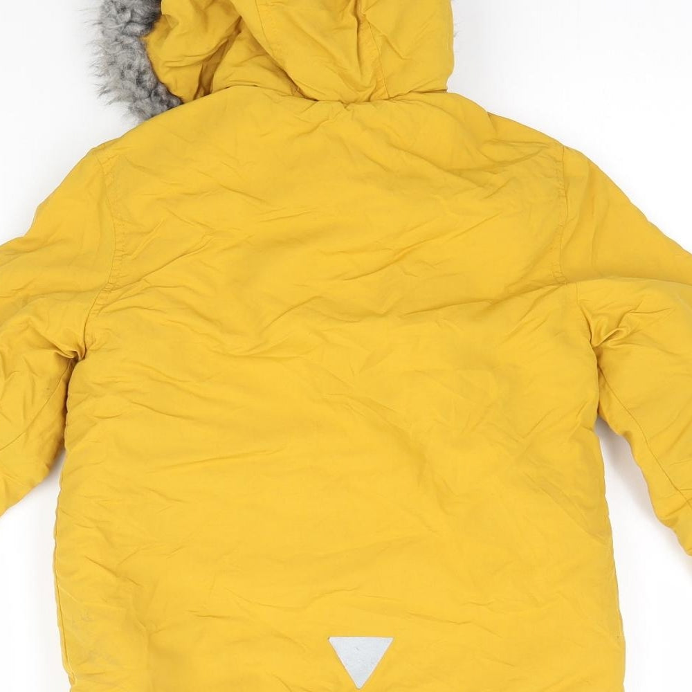 Primark Boys Yellow   Parka Coat Size 2-3 Years