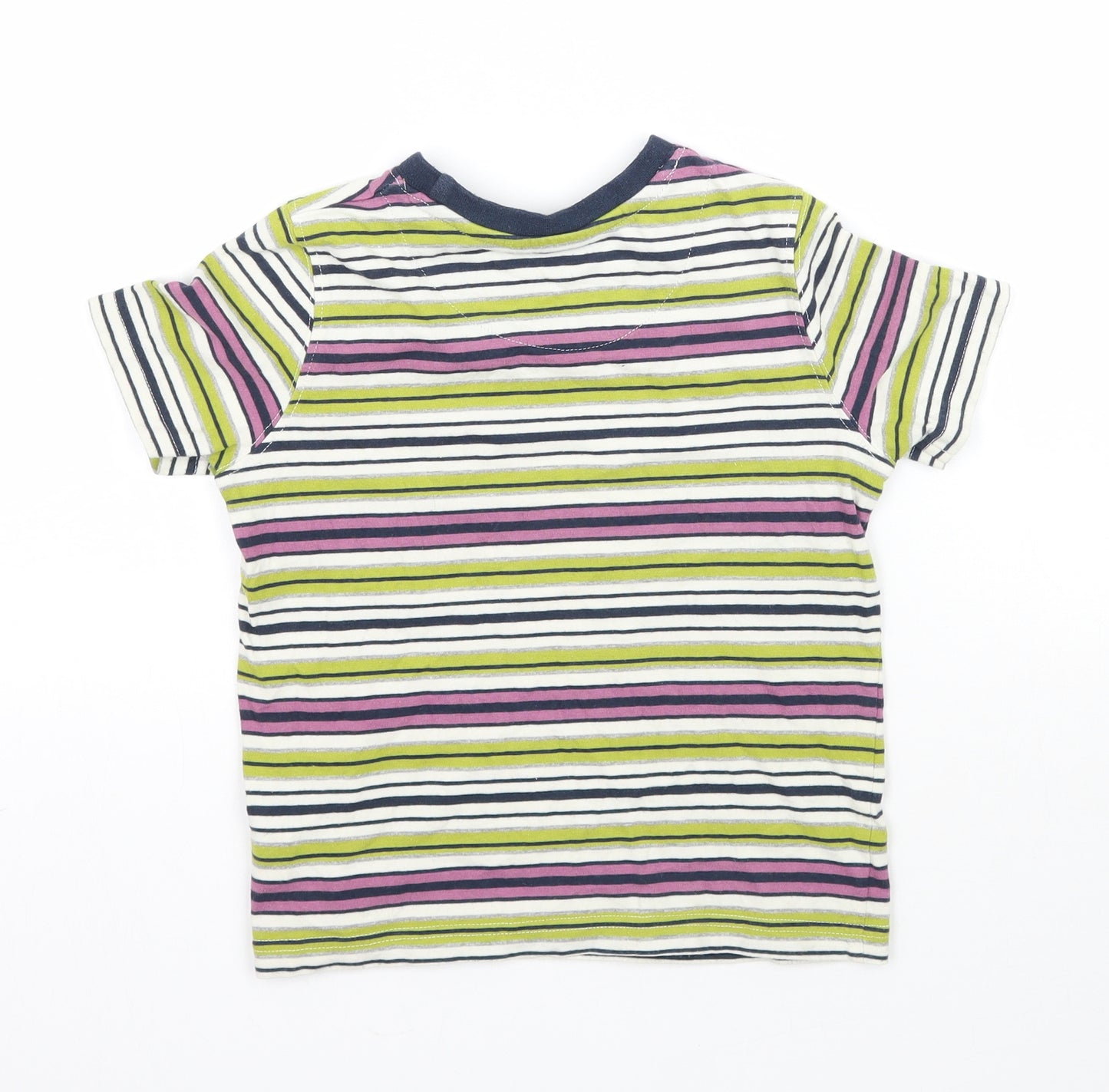 John Lewis Boys Multicoloured Striped  Basic T-Shirt Size 5 Years