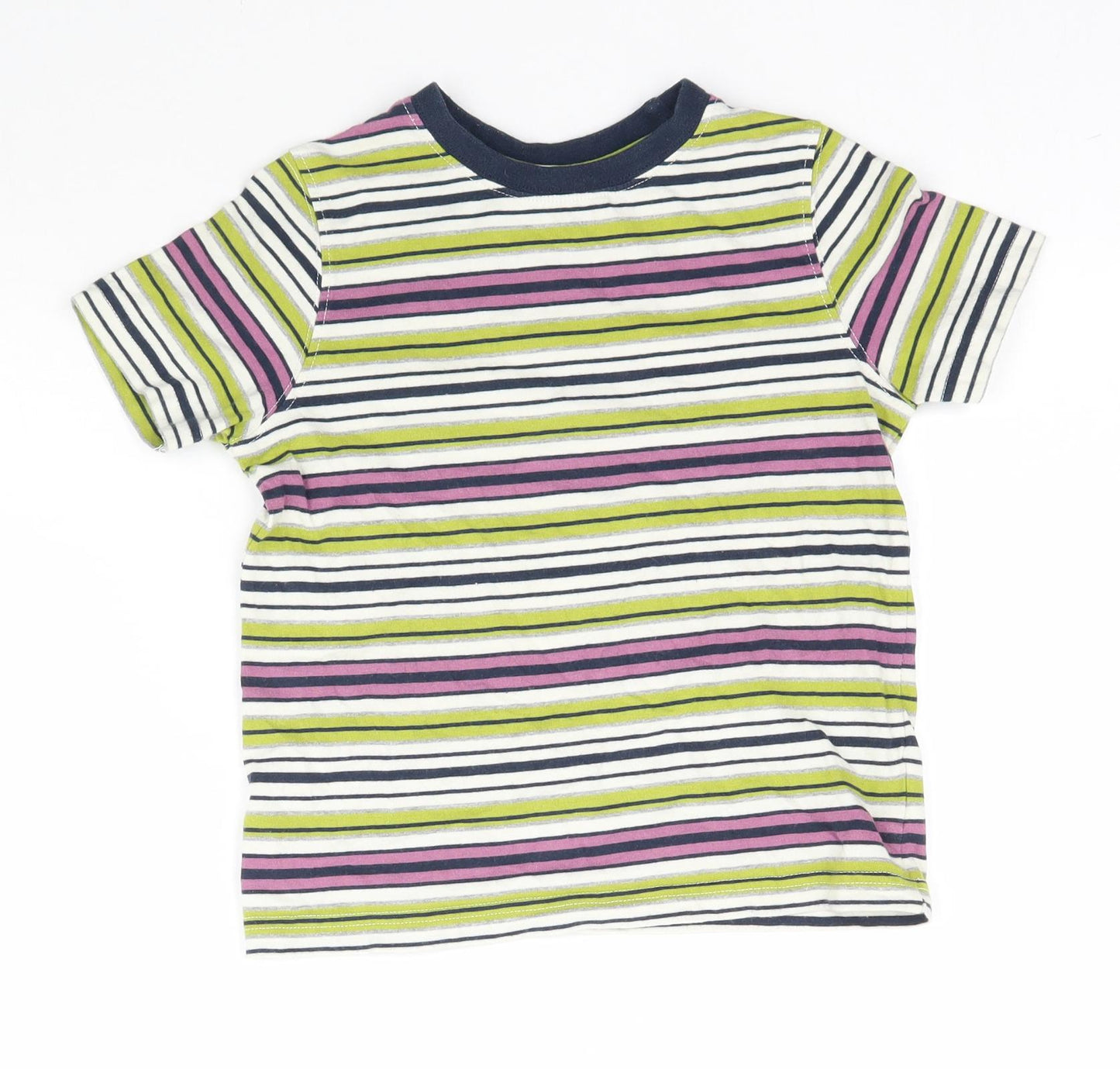 John Lewis Boys Multicoloured Striped  Basic T-Shirt Size 5 Years