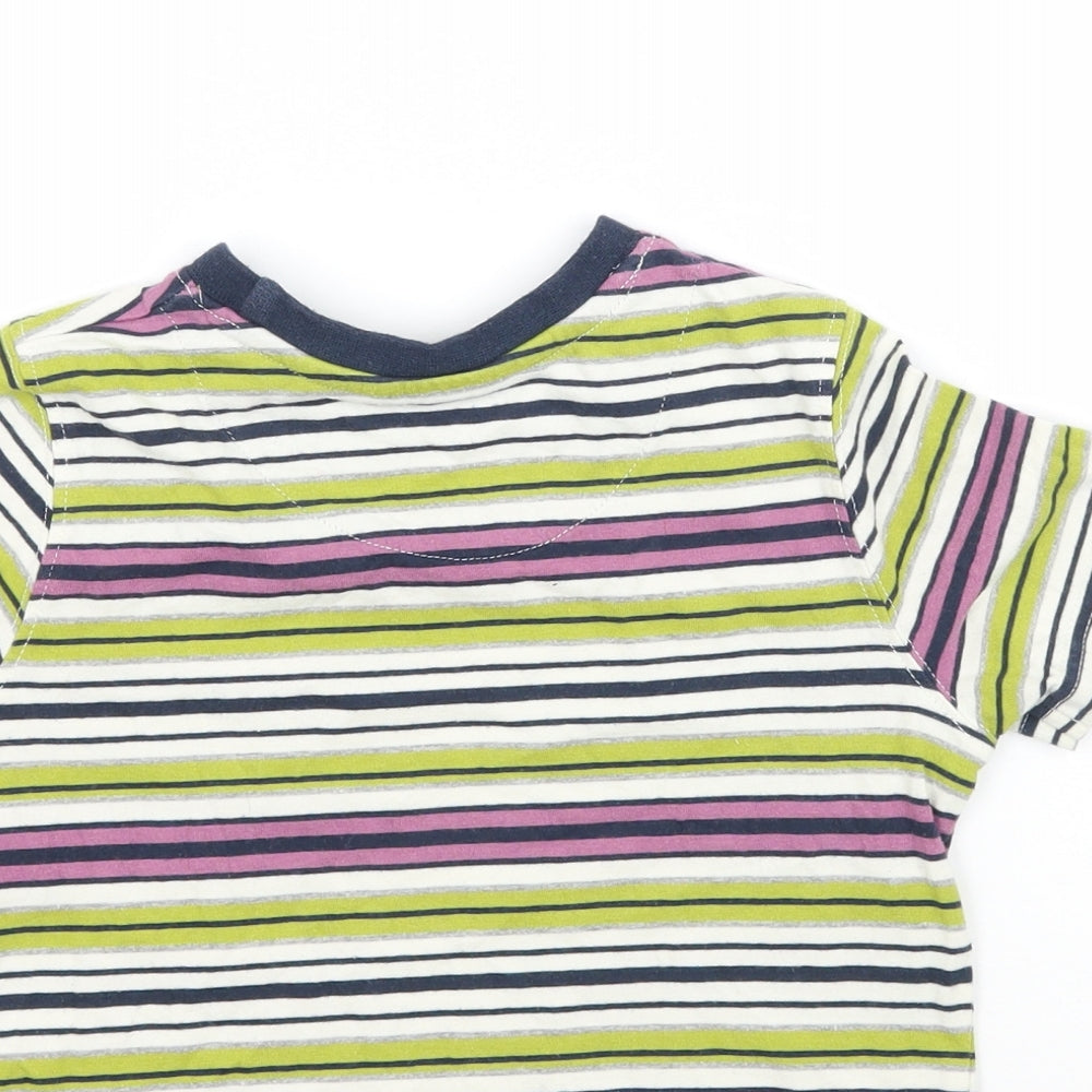 John Lewis Boys Multicoloured Striped  Basic T-Shirt Size 5 Years