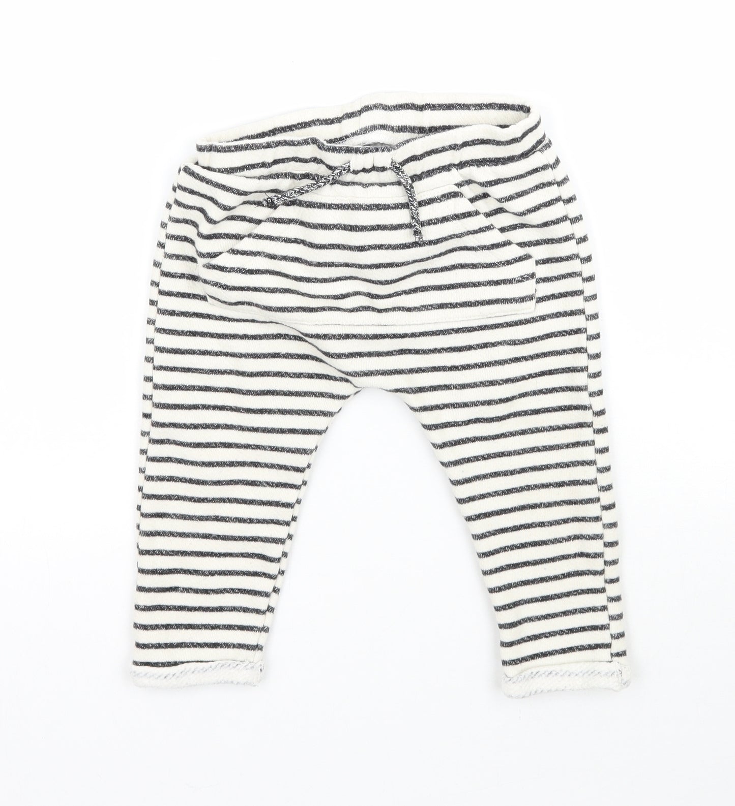 Primark Baby Ivory Striped  Jogger Trousers Size 18 Months