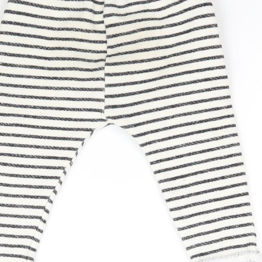 Primark Baby Ivory Striped  Jogger Trousers Size 18 Months