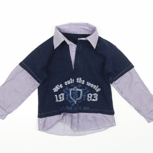 Preworn Boys Blue   Basic T-Shirt Size 5-6 Years