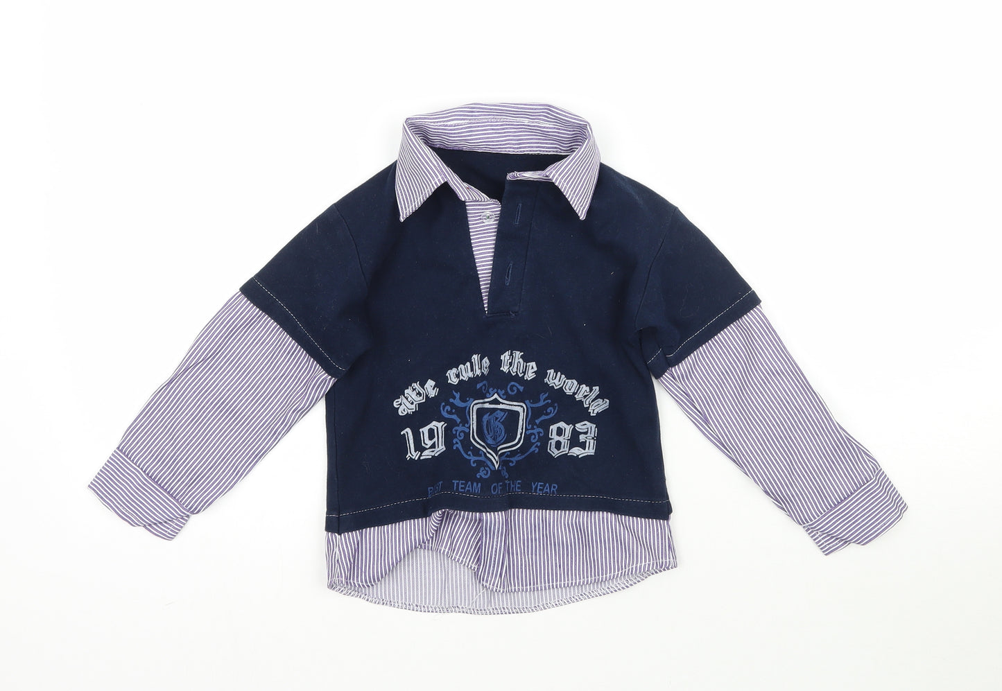 Preworn Boys Blue   Basic T-Shirt Size 5-6 Years