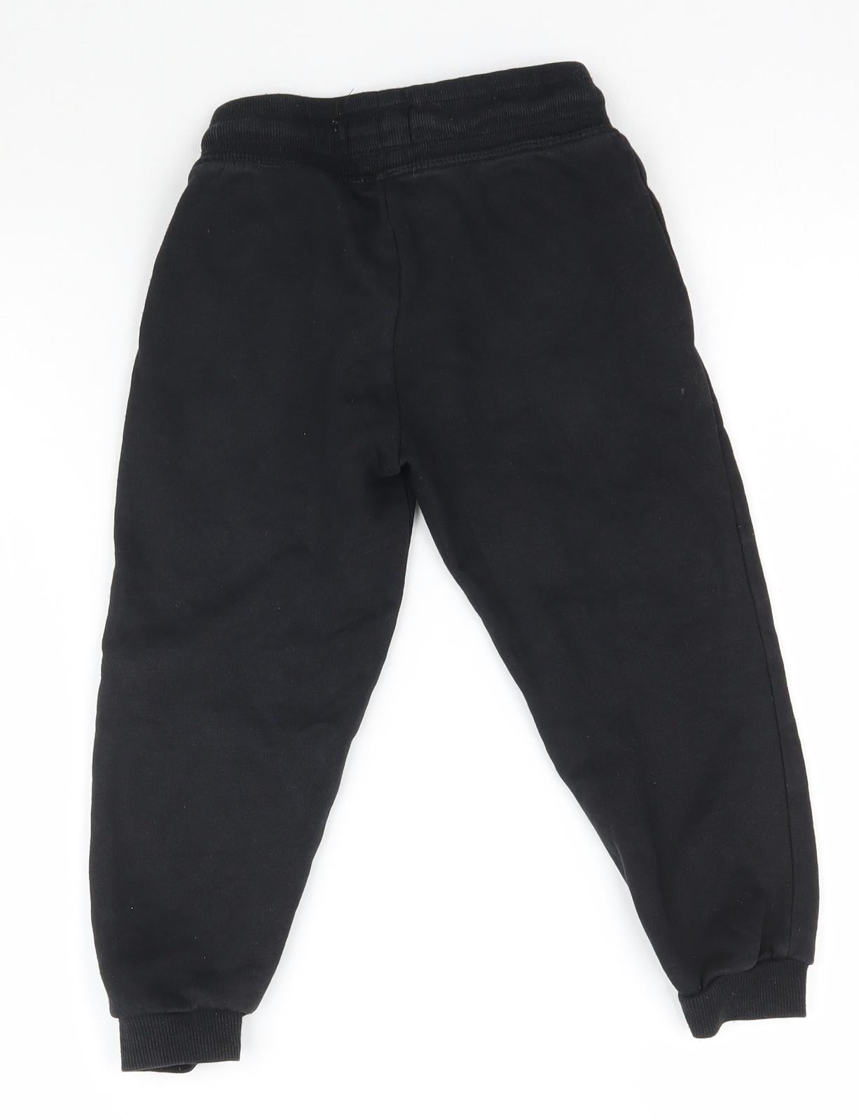 Primark Boys Black   Jogger Trousers Size 3-4 Years
