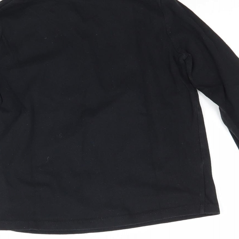 Primark Girls Black   Basic T-Shirt Size 4-5 Years  - Cat Meow