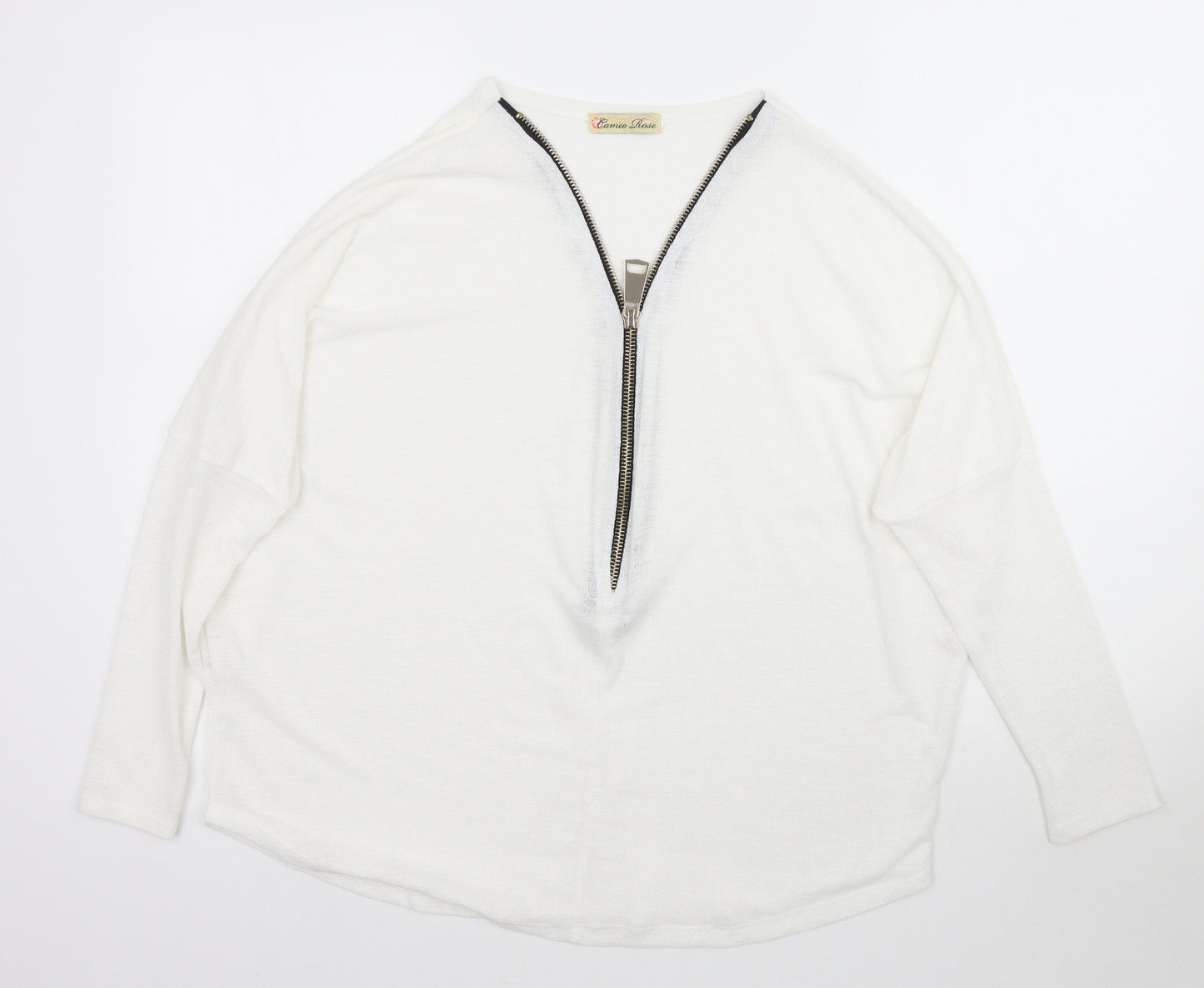 Cameo Rose Womens White   Basic Blouse Size M  - Batwing