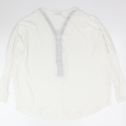 Cameo Rose Womens White   Basic Blouse Size M  - Batwing