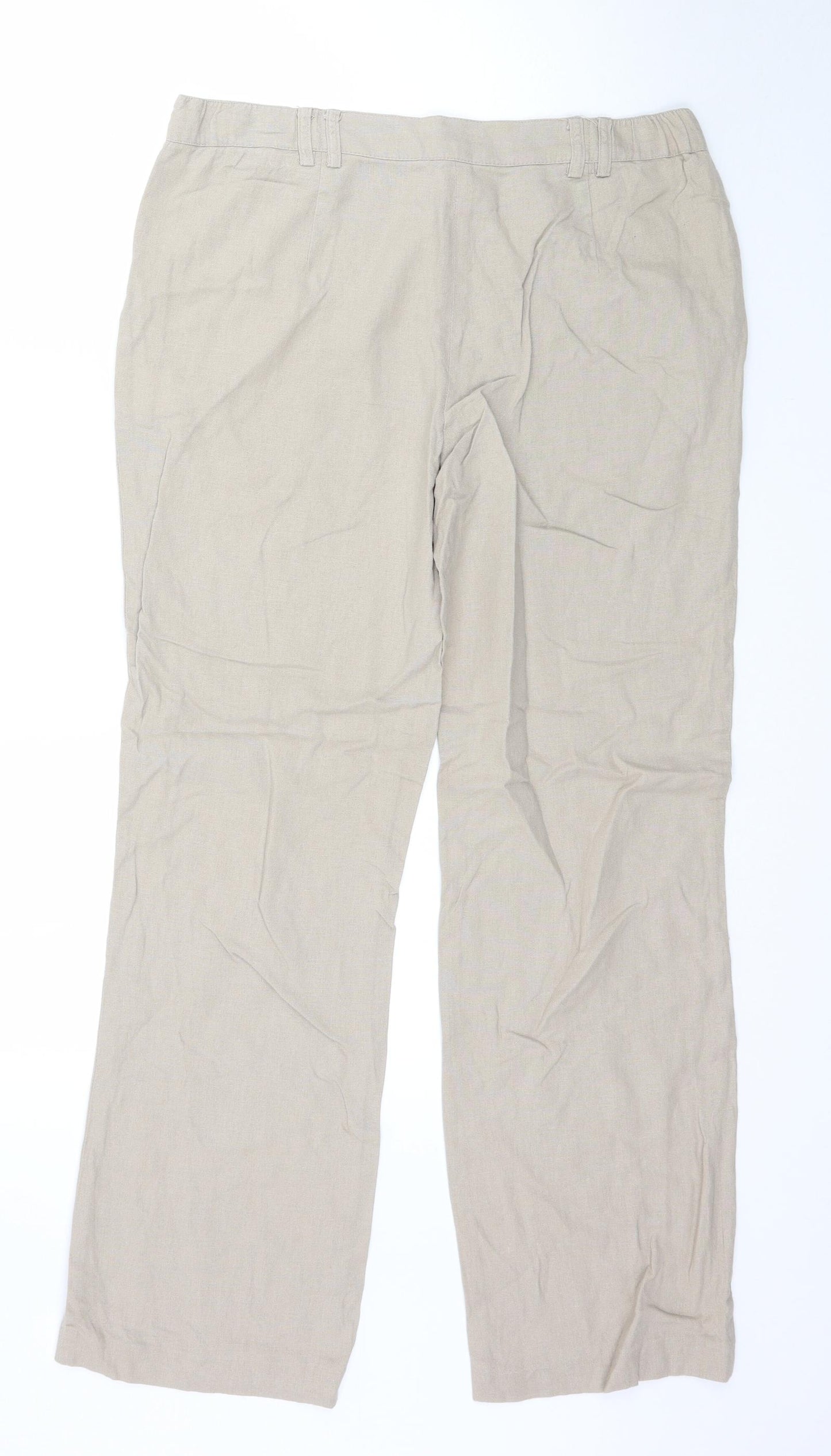 Klass Collection Womens Beige   Trousers  Size 12 L30 in